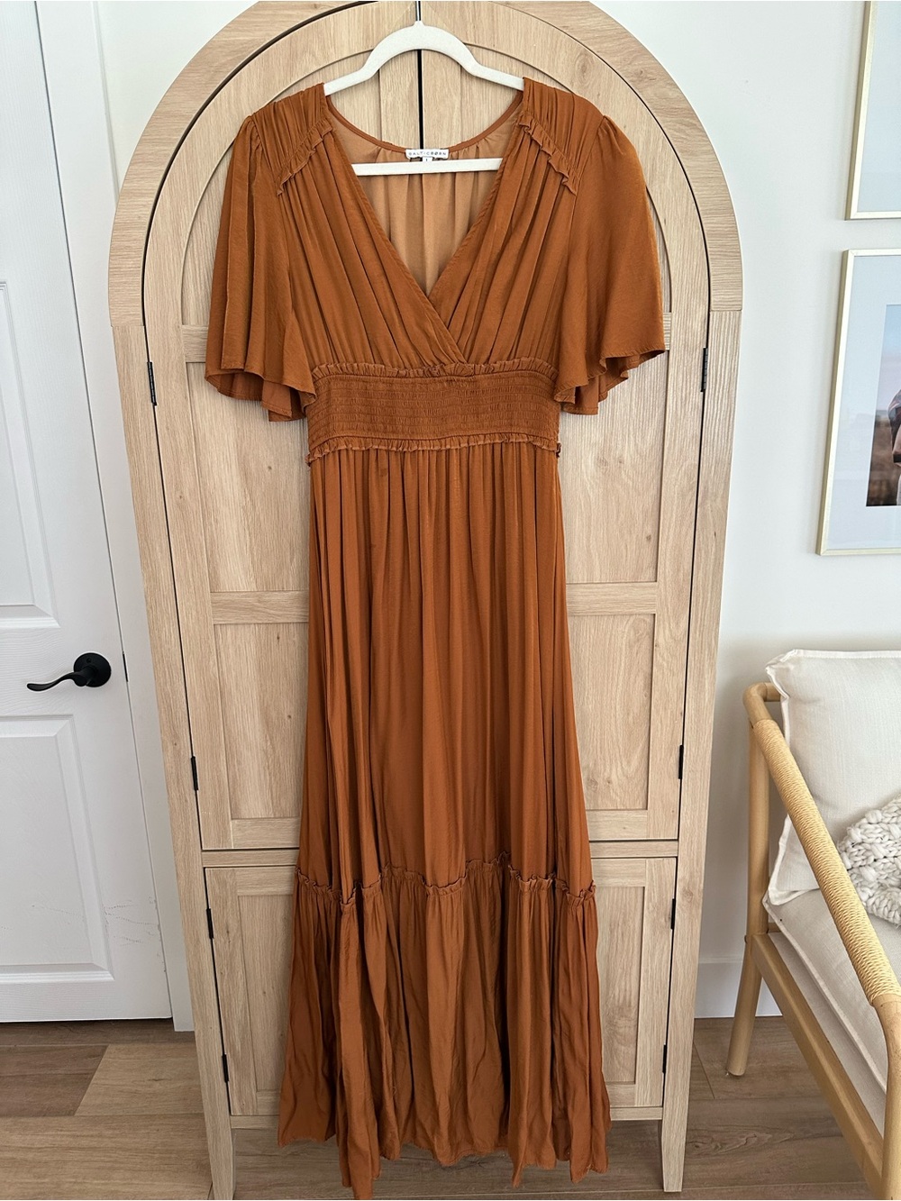 Baltic Born Maxi Dress in Rust Brown - Picture 2 of 5